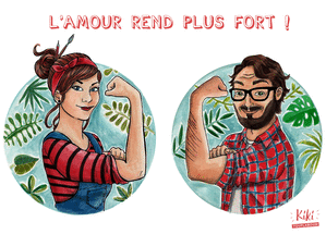 Carte amour, mariages et naissances L`amour rend plus fort